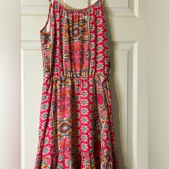 Women’s Dress Multi Colored Spaghetti Strap Dress Boho Vibes Size Small - Picture 2 of 10